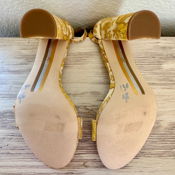 Sam Edelman Yellow Floral Sandals 8.5 size - Picture 5 of 7